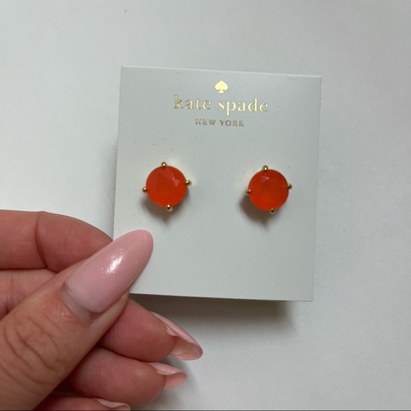 kate spade Jewelry - NWT Kate Spade Circe Stud Coral Earrings, Diamond Stud Earrings, Women’s Jewelry